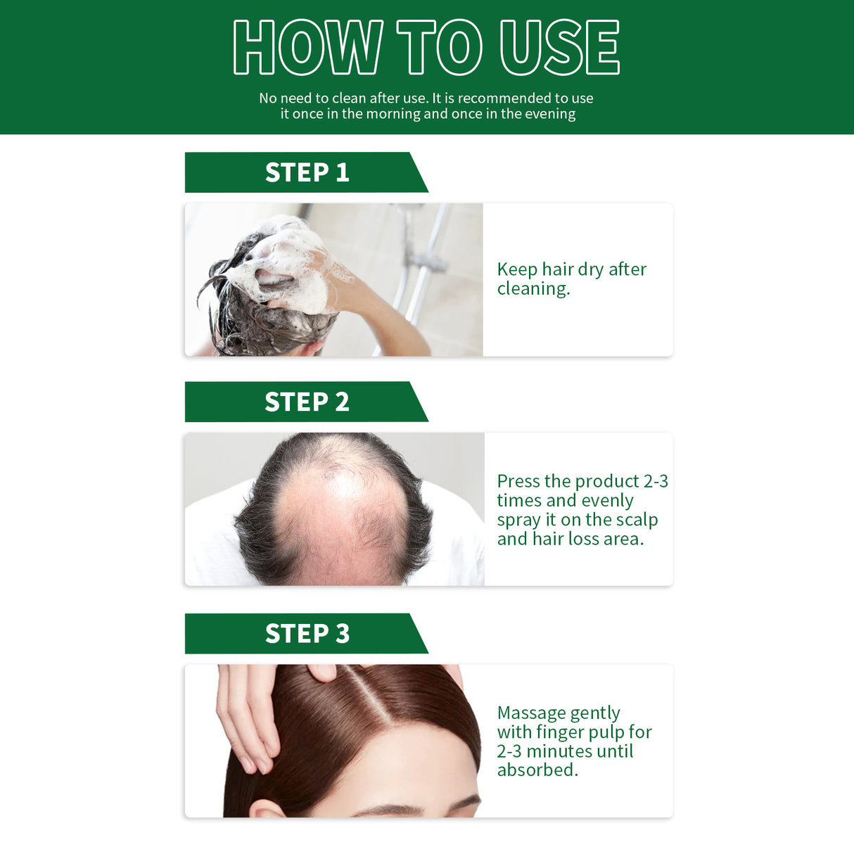 Hair Growth Spray, Thickening Preventing Loss And Repairing Hair Follicle Damage Dry And Frizzy Hair Spray - V.I.P Digital Presence