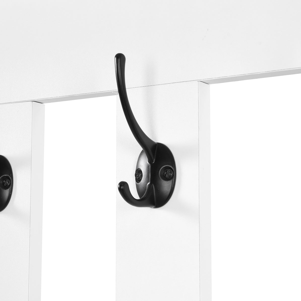 39.3'W70.8'H multifunctional corridor shoe cabinet with soft padded nail board and white clothes hanger with entrance hook - V.I.P Digital Presence