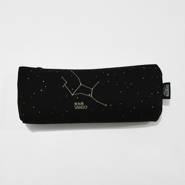 Fresh Pencil Bag Student Cotton and Linen Pencil Bag Female Constellation Stationery Bag - V.I.P Digital Presence