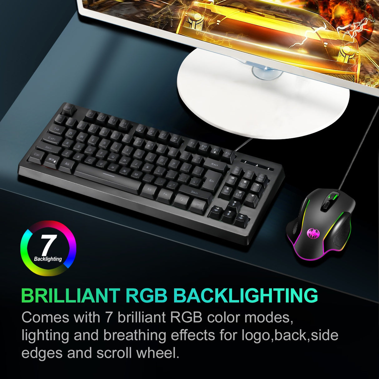 Wired optical gaming mouse with seven key macro light emitting breathing light - V.I.P Digital Presence