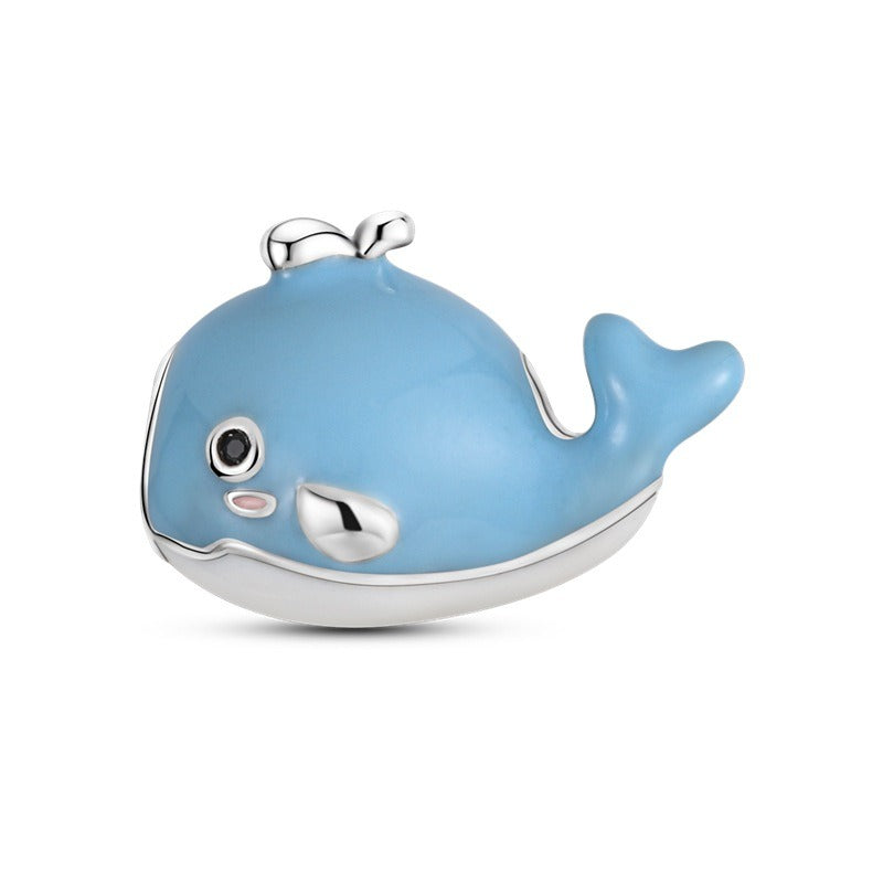 Ocean Wind Dolphin Whale Pendant Beads Copper Plated DIY Beads Bracelet Item - V.I.P Digital Presence