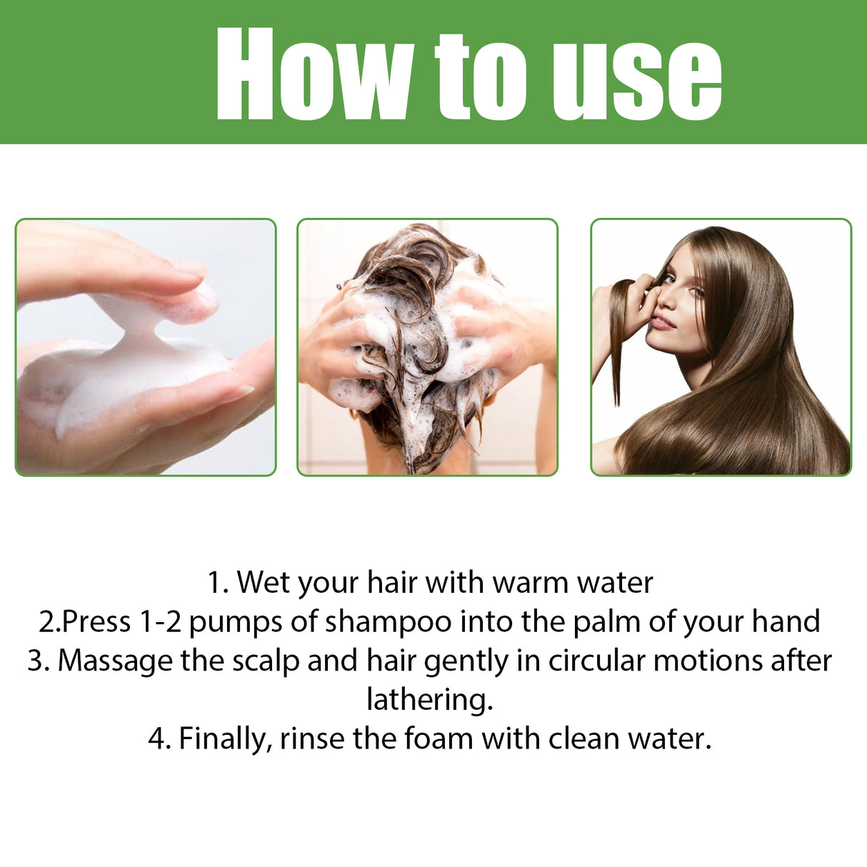 Rosemary Shampoo Deep Cleansing Massage Scalp Moisturizing Soft Dense Hair Shampoo - V.I.P Digital Presence