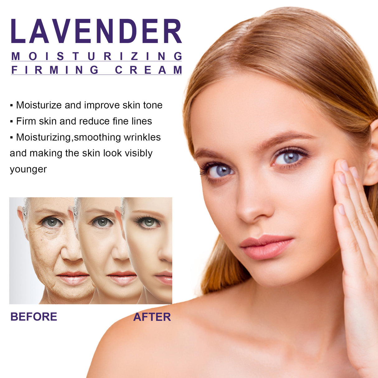 Lavender Moisturizing Firming Cream, Facial Repair Hydrating And Moisturizing Fine Line Reducing Essence Cream - V.I.P Digital Presence