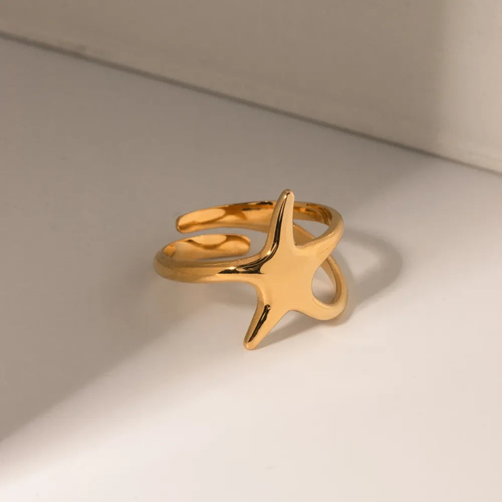 Gold-Plated Stainless Steel Star Ring - V.I.P Digital Presence