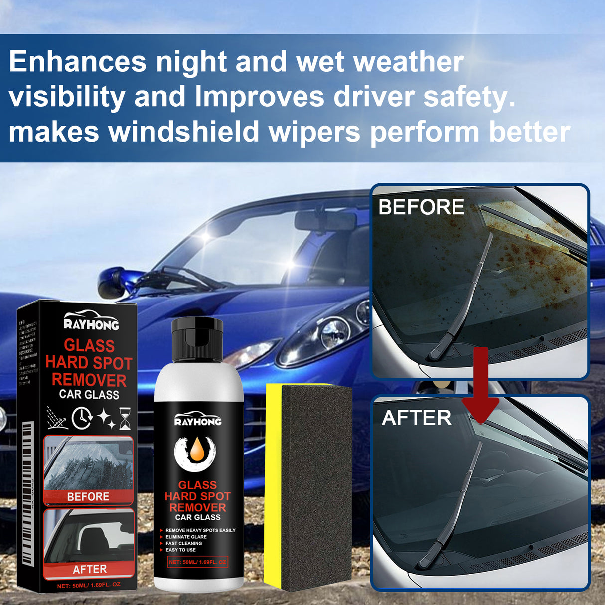 Glass Hard Spot Remover Car Glass, Glass Cleaning Decontamination Scratch Repair Polishing Cream - V.I.P Digital Presence