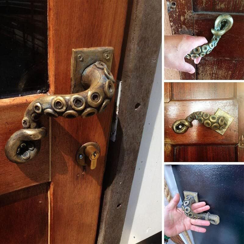 Steampunk retro octopus door handle resin craft - V.I.P Digital Presence