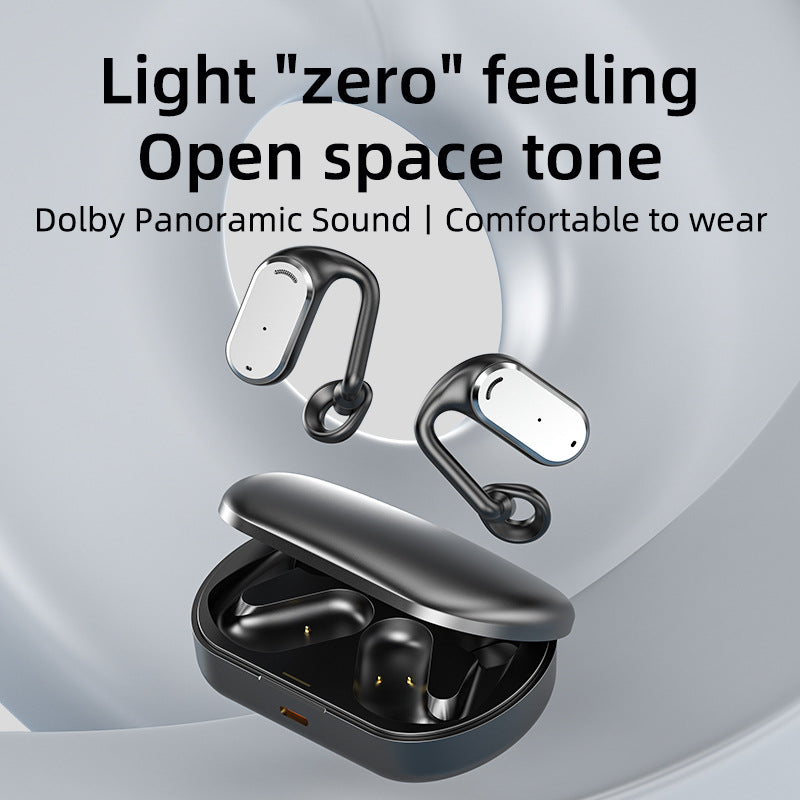 GT-R Bluetooth Earphones Hanging Ear Bone Conduction Wireless Bluetooth Earphones Long Range Office Business Digital Display Screen - V.I.P Digital Presence