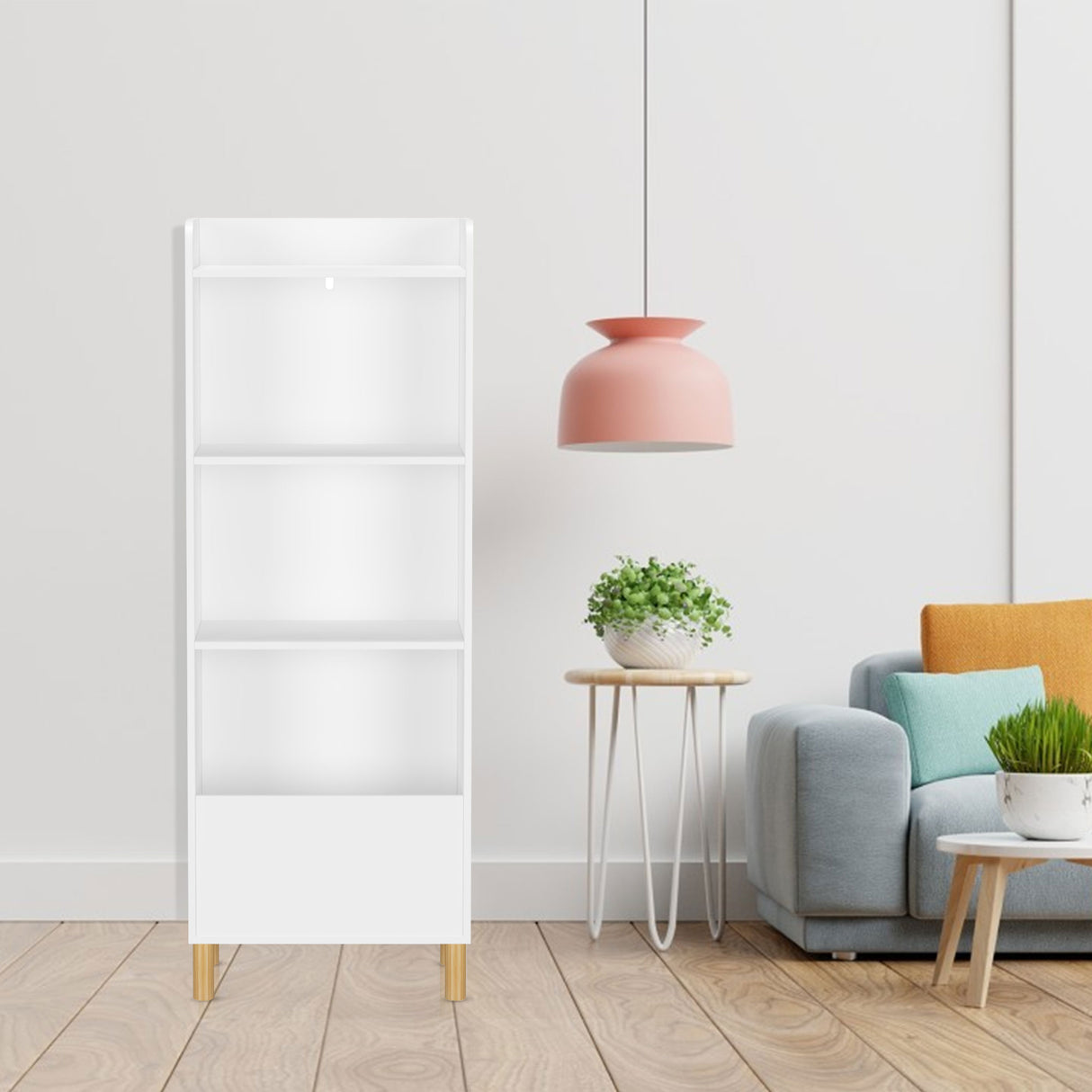 Kids 4-Tier Bookcase Children's Book Display Bookshelf Toy Storage Cabinet Organizer for Children's Room Playroom - V.I.P Digital Presence