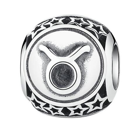 BAMOER 925 Sterling Silver Aquarius Star Sign Zodiac Beads Charms fit Bracelets PSC048 - V.I.P Digital Presence