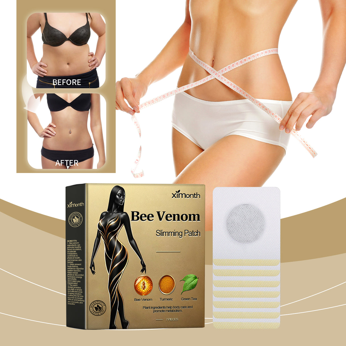 Beesvenom Body Shaping Patch, Shaping And Firming Body, Skin, Belly, Meat, Slim Body, Light, Beautiful And Considerate - V.I.P Digital Presence