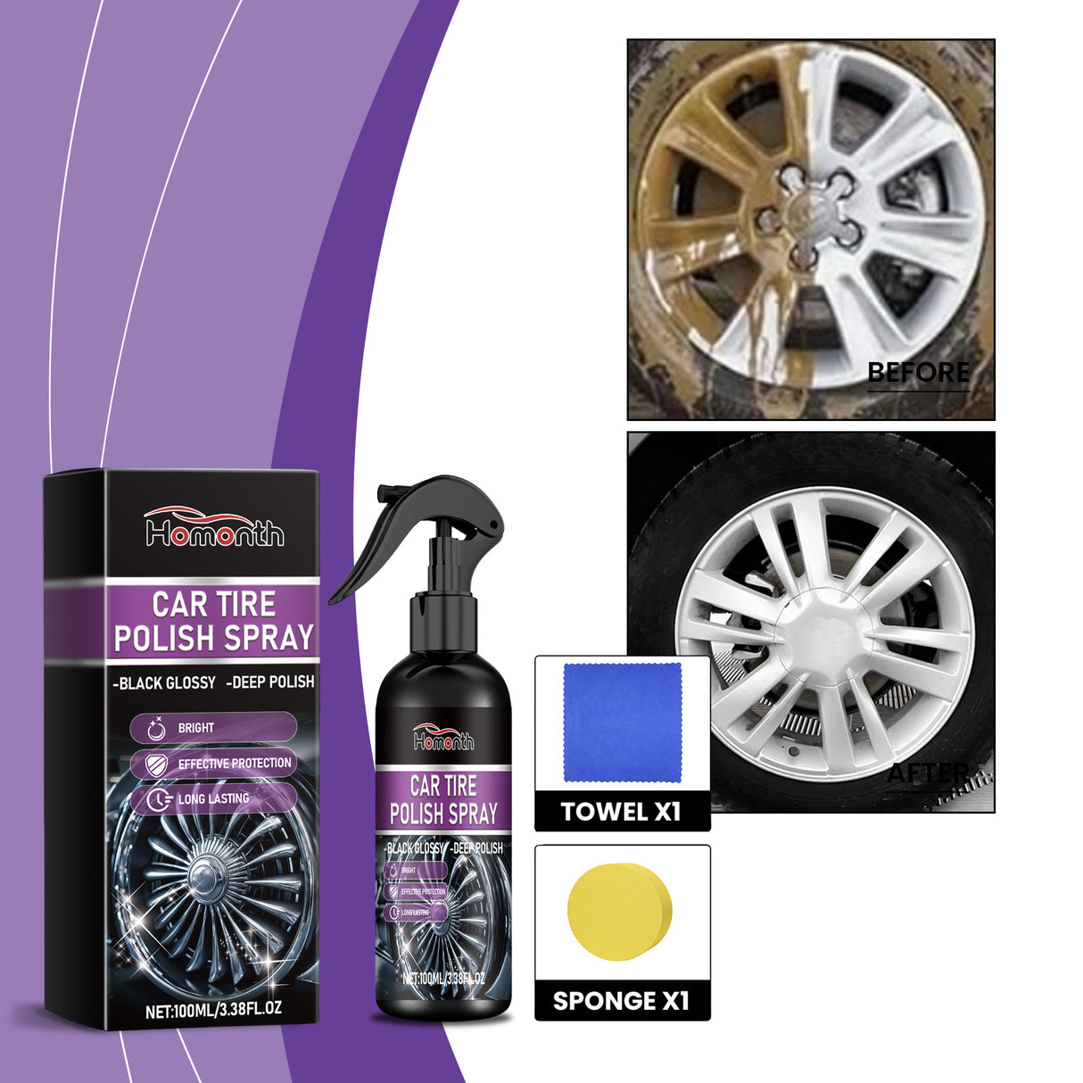 Automobile Tire Polish, Tire Stain Cleaning Refurbished Waterproof Anti-Fouling Protection Tire Aging - V.I.P Digital Presence