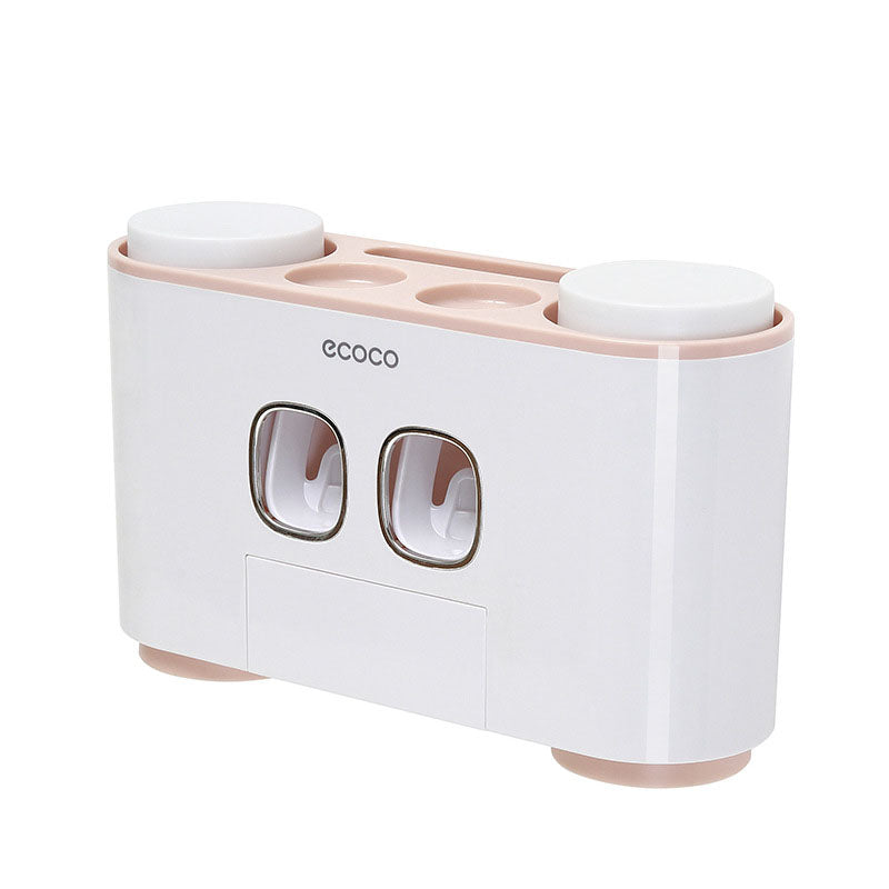 Toothbrush rack wall-mounted punch-free bathroom wall-mounted suction toothbrush set - V.I.P Digital Presence