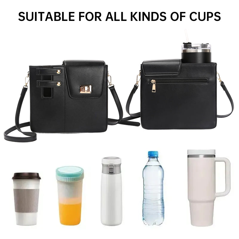 Outdoor Purse Cup Holder Bag for Stanley, Crossbody Water Bottle Bags,Crossbody Water Bottle Bag for Most Water Bottles - V.I.P Digital Presence