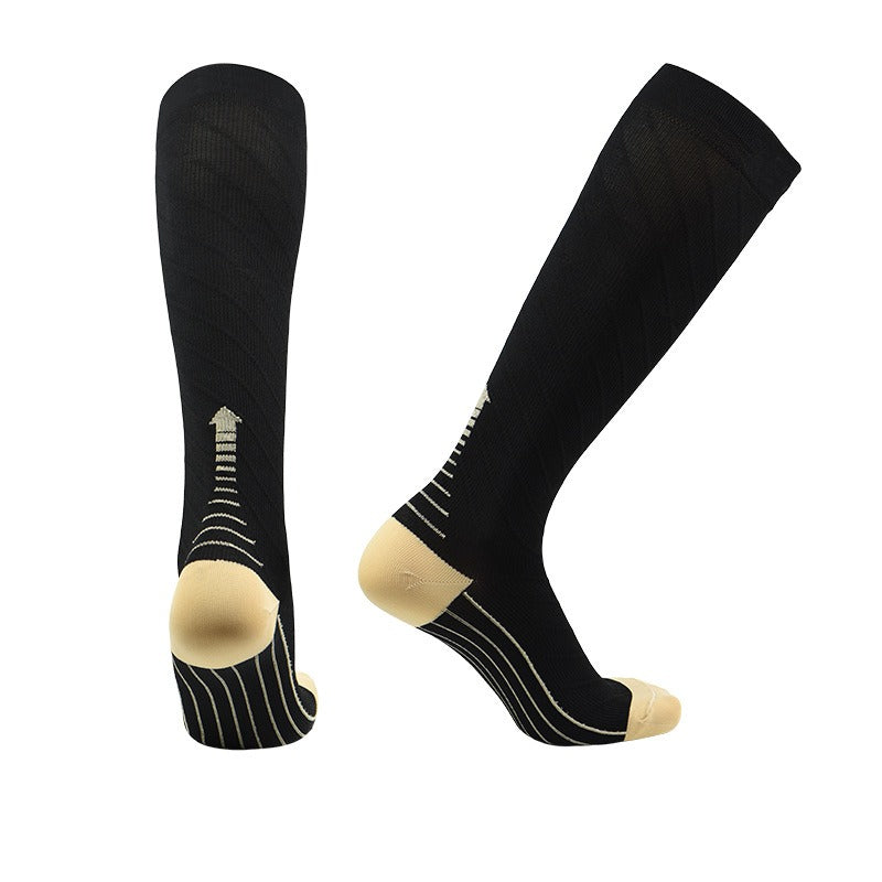 Sports socks black calf socks outdoor cycling socks compression socks skipping rope marathon long tube professional running sock - V.I.P Digital Presence