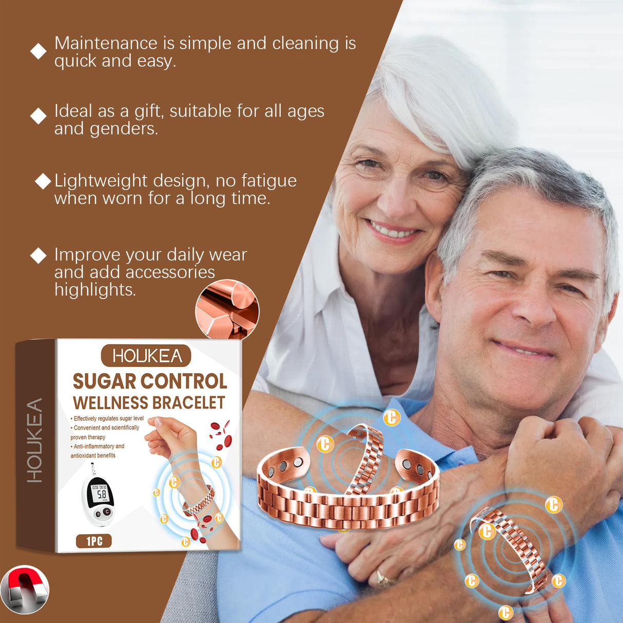 Sugar Bracelet, The Elderly Body Health Care To Relieve Discomfort, Hand In Hand To Decorate Sugar Bracelet - V.I.P Digital Presence
