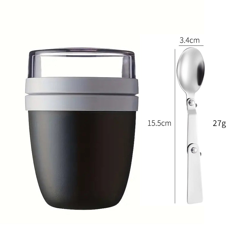 Portable Yogurt Cereal Cups with Lids. Ideal for Overnight Oats, DIY Salads & Parfaits. Great for Breakfast or Lunch - V.I.P Digital Presence