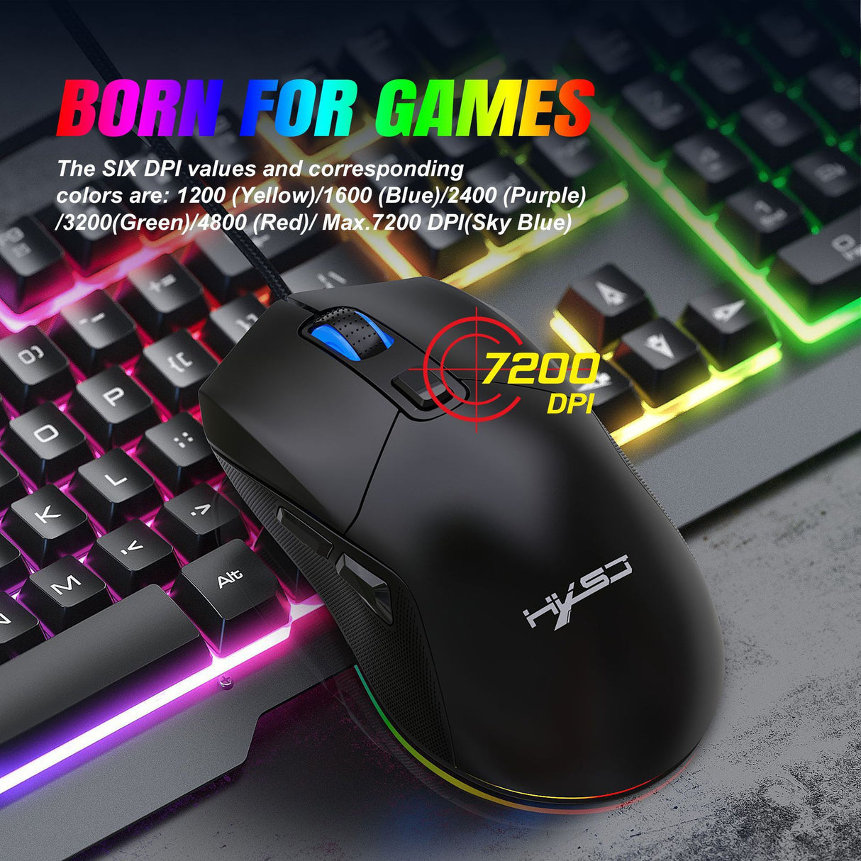 Wired mouse RGB backlight 7200dpi hole gaming mouse interchangeable back cover lightweight - V.I.P Digital Presence