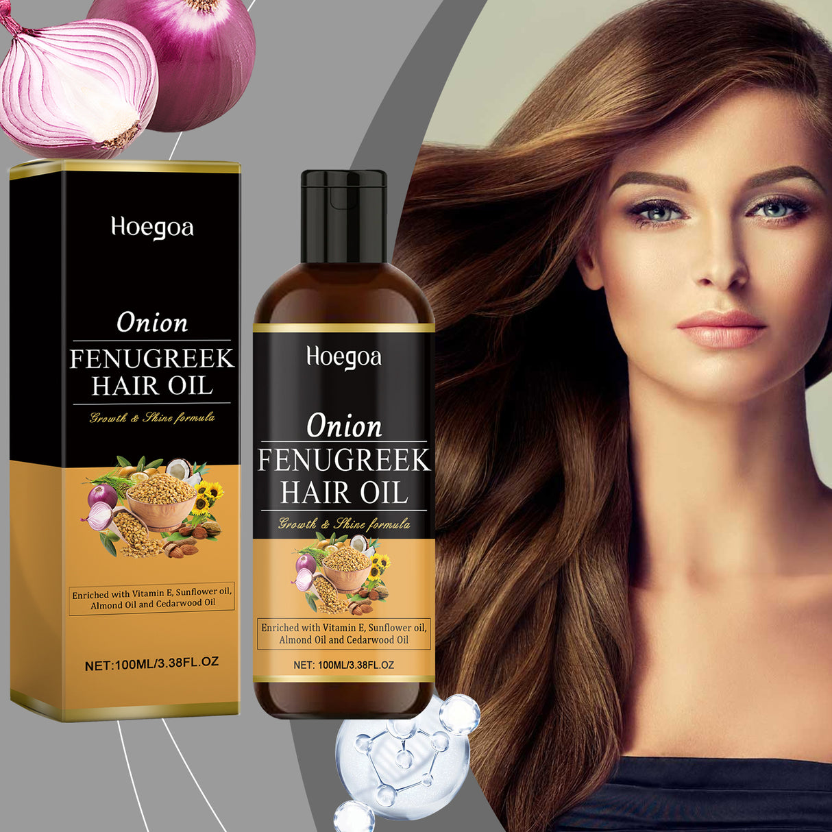 Onion Hair Care Essential Oil Repairs Dry Hair And Irritated Hair, Moisturizes, Moisturizes, And Softens Hair Essential Oil - V.I.P Digital Presence