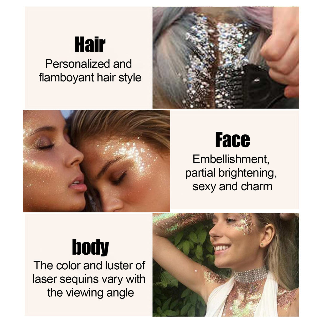 Glitter Body Skin Gel, Makeup Fish Scale Glitter Gel Glitter Stage Show Makeup Props Eyeshadow - V.I.P Digital Presence