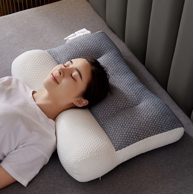 Japanese soybean fiber pillow reverse traction cervical vertebra repair pillow pillow pillow core neck protection pillow