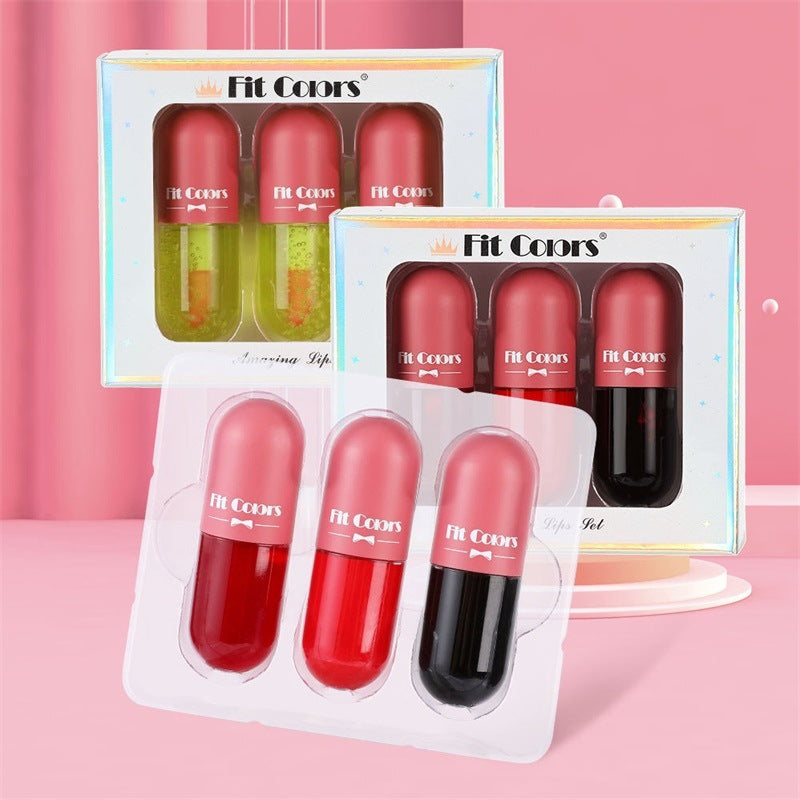 Rich Lip Dye Lip Liquid Partial Pearlescent Fine Flash Moisturizing Hydrating Temperature Controlled Discoloration Lip Oil Lip Gloss Liquid Set Box - V.I.P Digital Presence