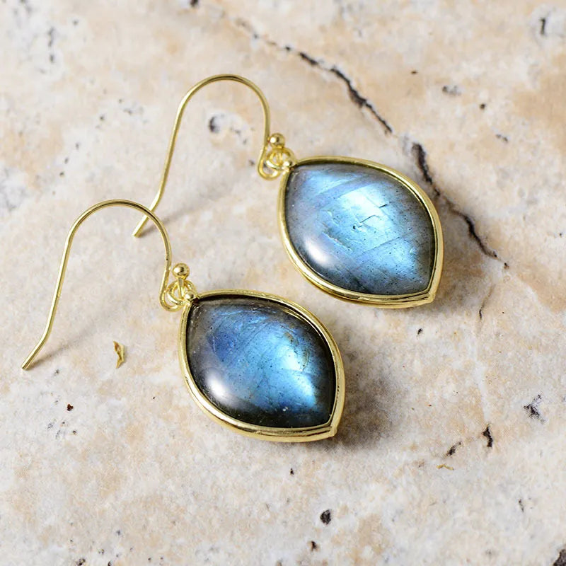 Copper Stone Teardrop Earrings - V.I.P Digital Presence