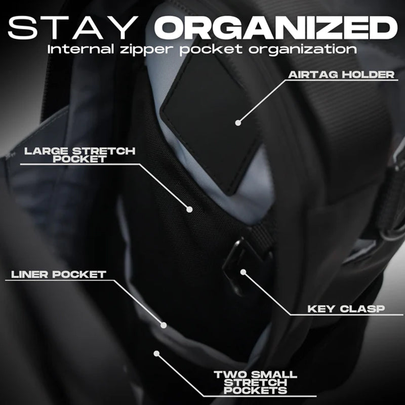 Magnetic Sling Bag for Men & Women. Ideal as a gym, travel, and work bag. Keeps your belongings off the dirty gym floor. - V.I.P Digital Presence