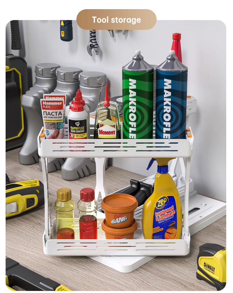 Pull out Rotating Spice Rack Organizer for Cabinet Rotate Makeup Organizer Slide Bottle Box Holder Plastic Seasoning Spice Rack - V.I.P Digital Presence