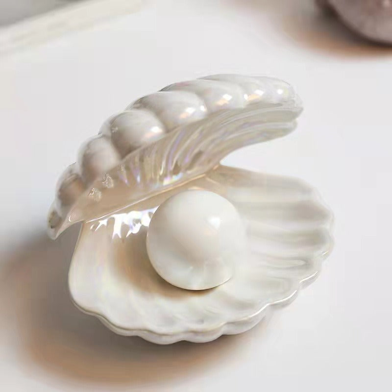 Creative Shell Night Light Bedroom Headlight Nordic Internet Celebrity Girl Heart Dream Pearl Ceramic Light Desktop Decoration - V.I.P Digital Presence