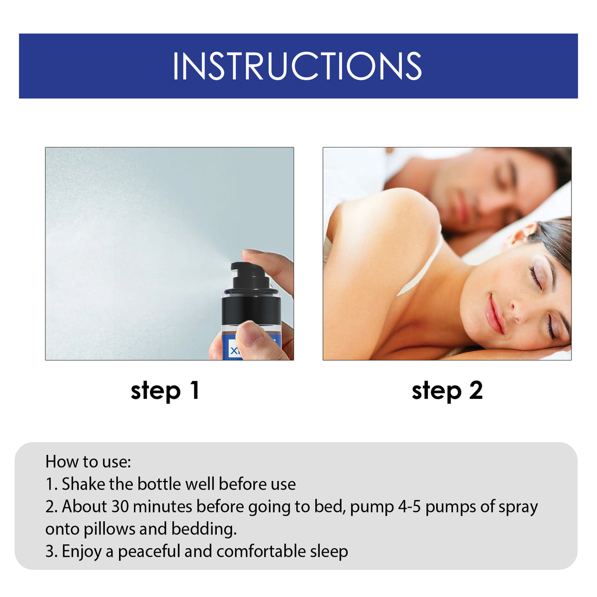 Sleep Spray Relieves Body Stress, Relaxes Body And Mind And Pamper Sleep Aromatherapy Sleep Treatment Spray - V.I.P Digital Presence