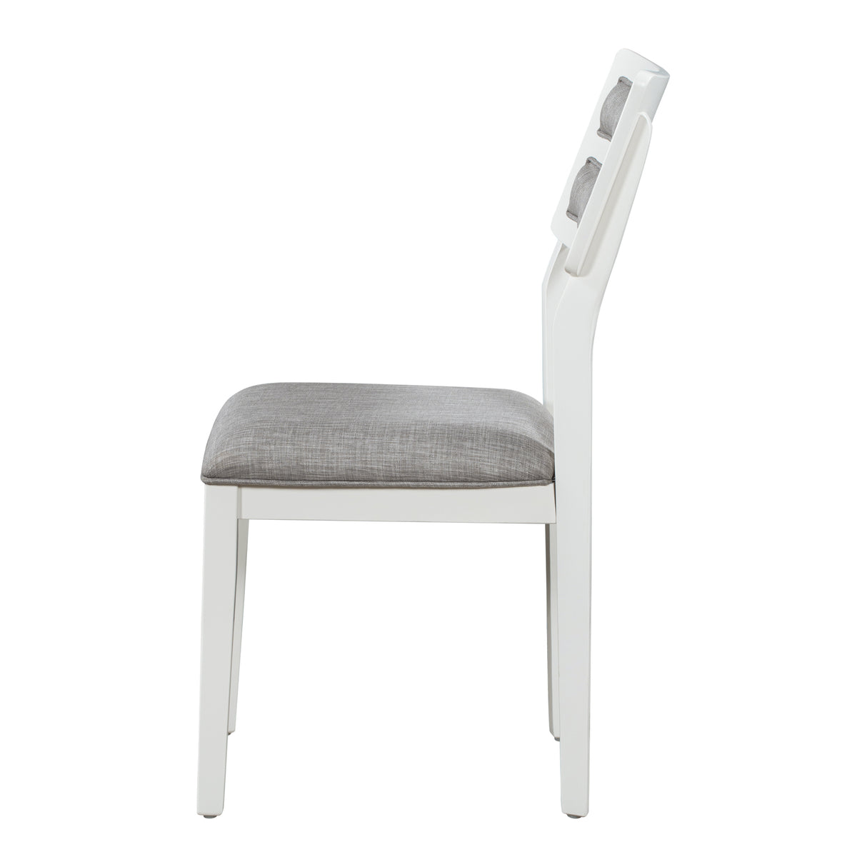 TREXM Classic and Traditional Style 6 - Piece Dining Set, Includes Dining Table 4 Upholstered Chairs & Bench (White+Gray)