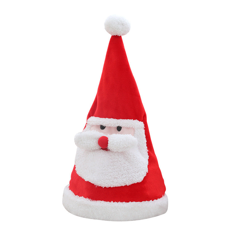 Soft Kawaii plush toy electric light-emitting movable Christmas Hat Plush Toy hat as a Christmas gift for children - V.I.P Digital Presence