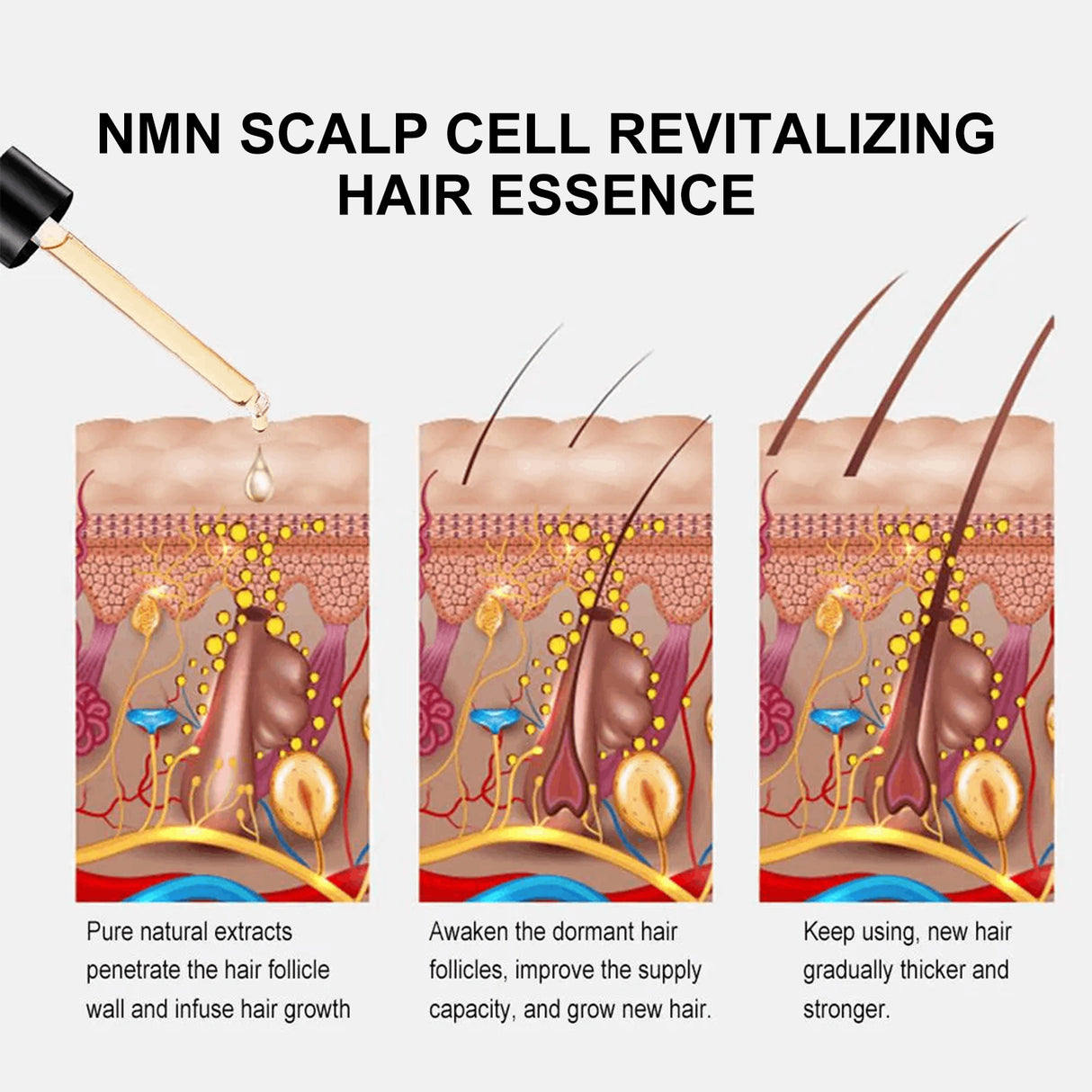 NMN Scalp Cell Revitalizing Hair Essence, Hair Care Strengthen And Strengthen Hair Repair Hair Root Thickening Hair Moisturizing Essence - V.I.P Digital Presence