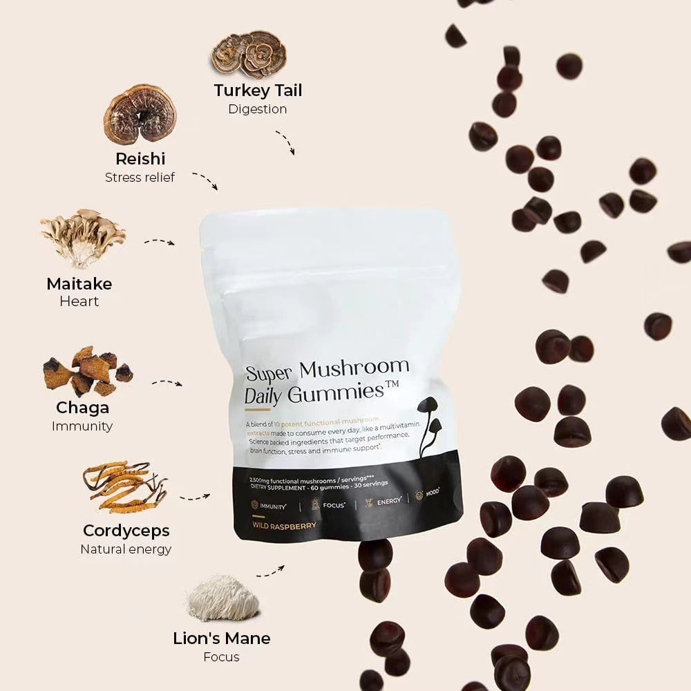 Super mushroom gummie 60 pieces - V.I.P Digital Presence