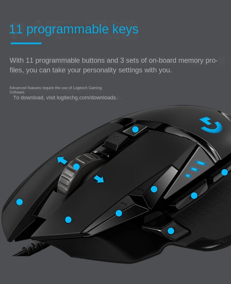 Logitech G502Hero Dominator Cable Gaming Mouse G502SE Esports PUBG RGB Backlight - V.I.P Digital Presence