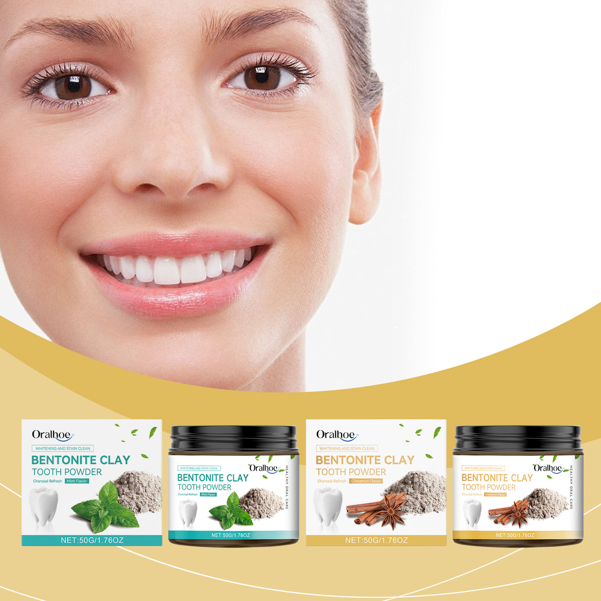 Volcanic Ash Bentonite Dental Powder Tooth Cleaning Powder To Remove Stains And Maintain Oral Hygiene - V.I.P Digital Presence