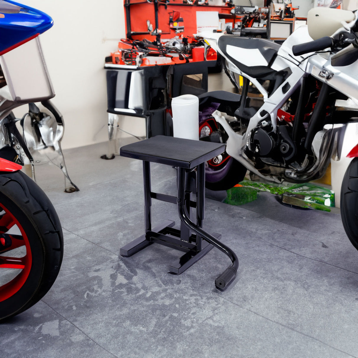 Motorcycle Dirt Bike Stands and Lifts Jack Stand Steel Lift 11"-16.5" Adjustable Height 330 LBS Load Capacity Heavy Duty Steel B - V.I.P Digital Presence