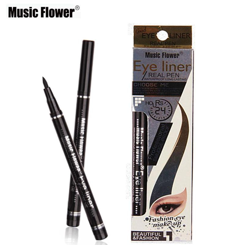 Music Flower New Makeup Cosmetic Black Eyeliner Waterproof Eye Liner Pencil Shadow KAJAL Gel Eyeliner Make up Smokey Eye - V.I.P Digital Presence