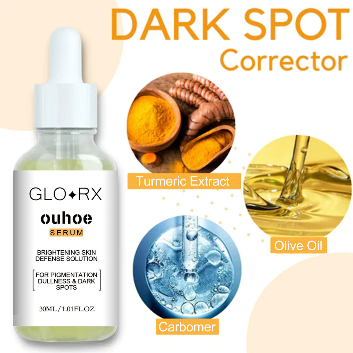 Turmeric Whitening Spot Serum, Lighten Freckle Spots Brightening Skin Hydrating Serum - V.I.P Digital Presence