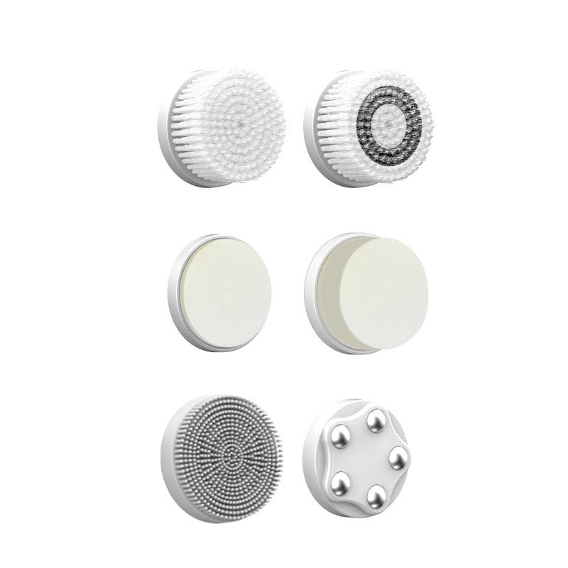 6-In-1 Hot And Cold Facial Cleanser Display Cleansing Brush Ultrasonic Facial Cleanser Pore Cleaning Silicone Beauty Instrument - V.I.P Digital Presence
