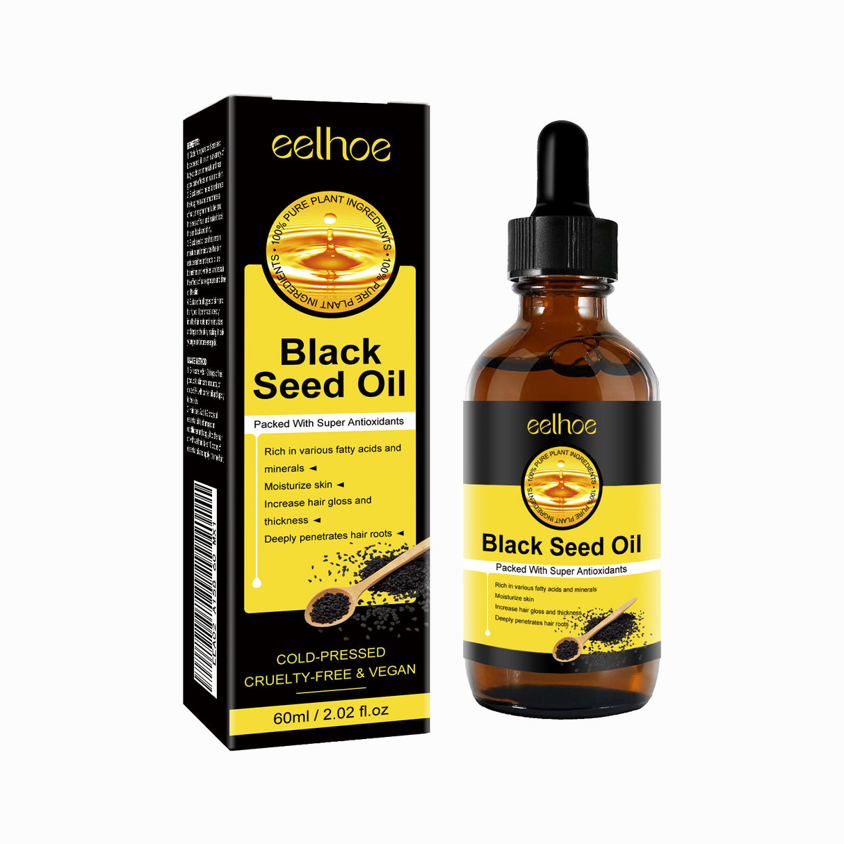 Black Seed Oil Essence To Improve Dry Hair, Nourish And Repair Damaged Hair And Prevent Hair Loss - V.I.P Digital Presence