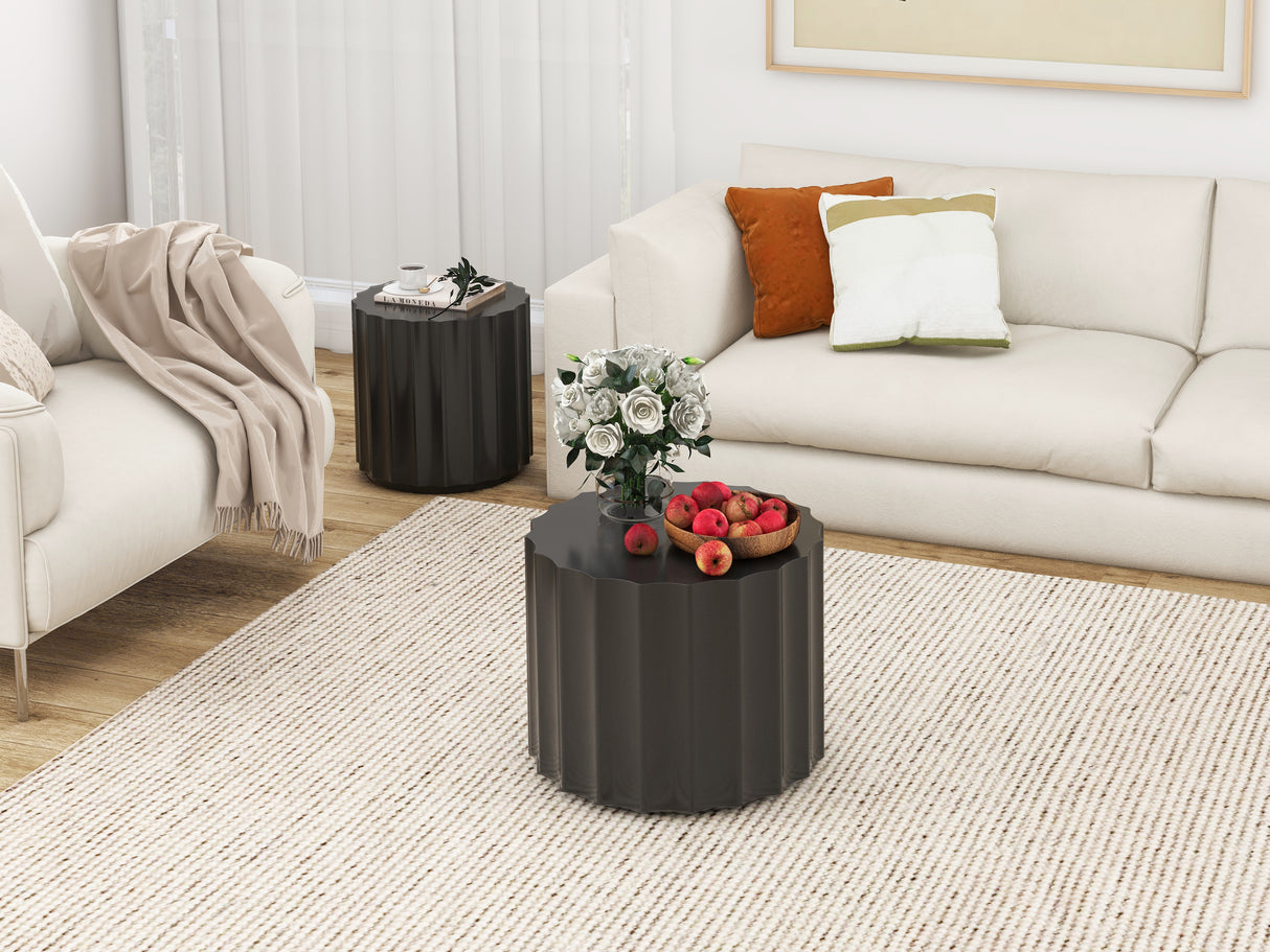 Coffee Table Set of 2, Round Coffee Table ,Nesting Coffet Table,End table,Circle Sidetable for Living room ,Bedroom - V.I.P Digital Presence