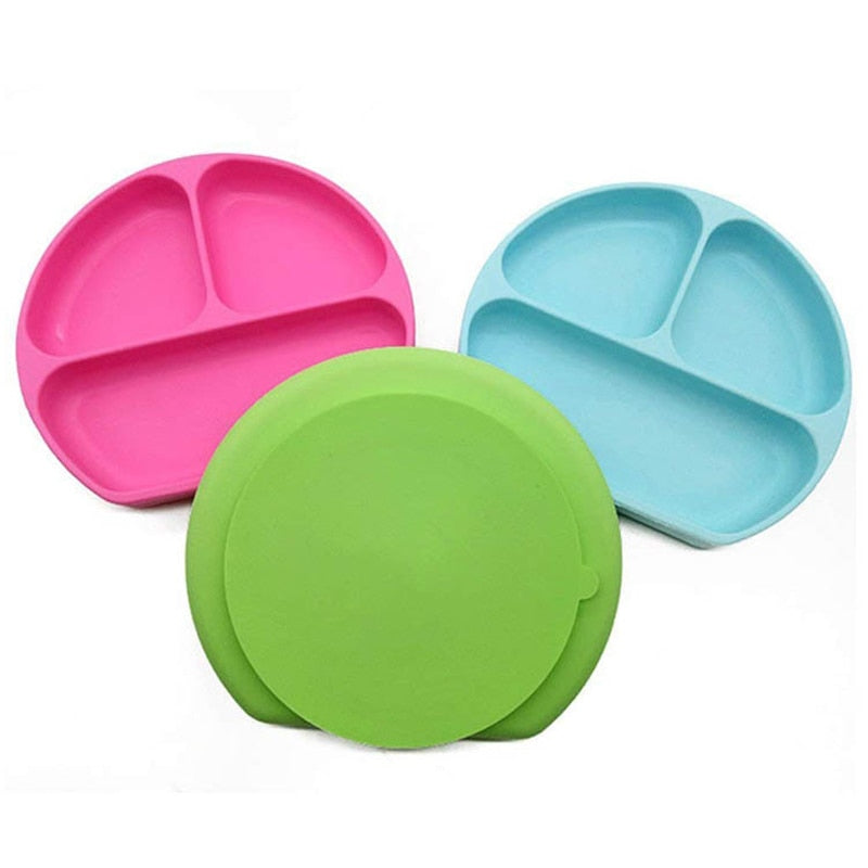 children's dishes baby Silicone Sucker Bowl Baby Smile Face Plate Tableware Set Smile Face Baby Tableware Set kids plate - V.I.P Digital Presence