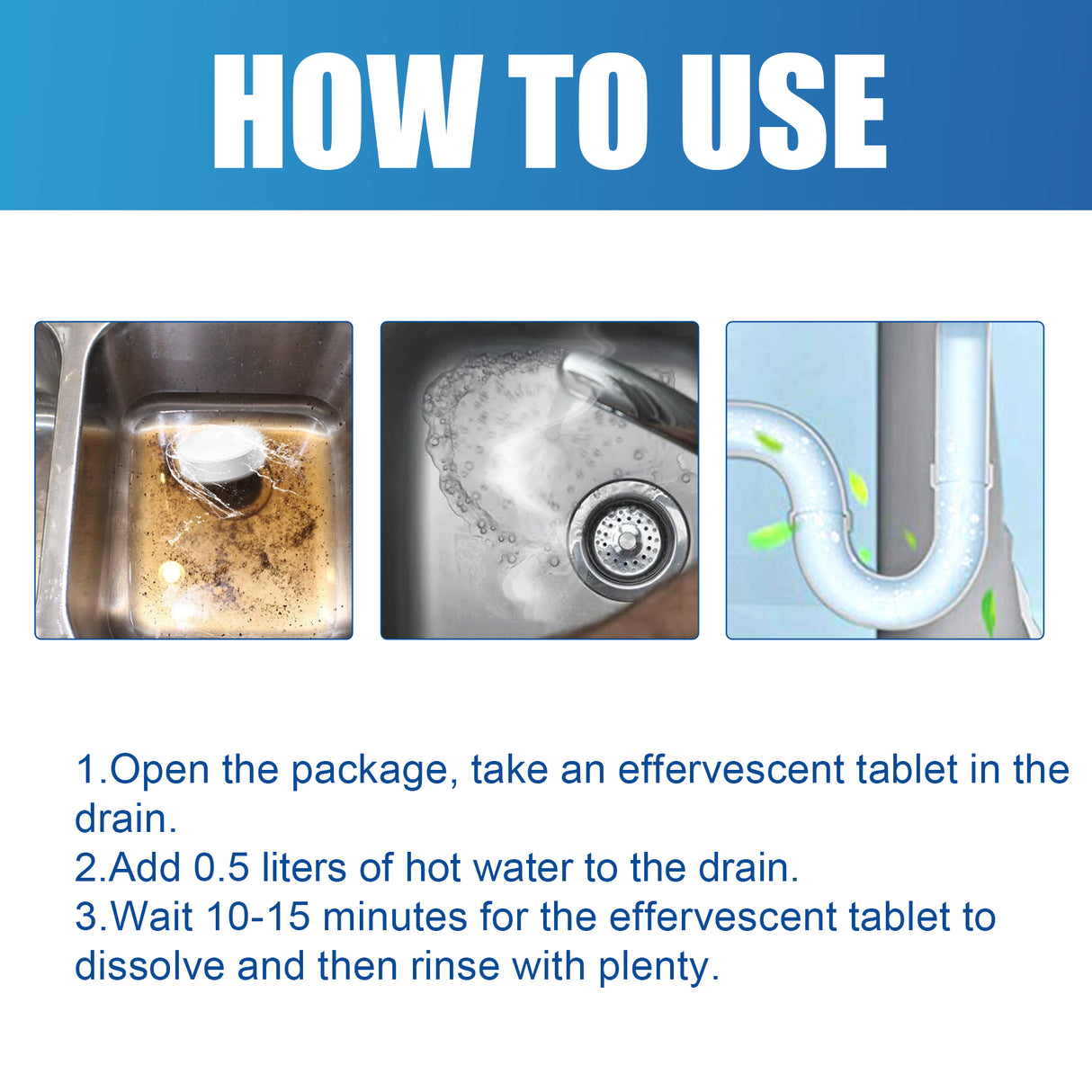 Pipe Unclogging Cleaning Tablet Kitchen Toilet Sewer Pipe Blockage Cleaning Unclogging Remove Odors - V.I.P Digital Presence