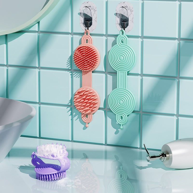 Soft adhesive double-sided hair brush massager for adults and children hair brush for gods bathroom shower brush head massage - V.I.P Digital Presence