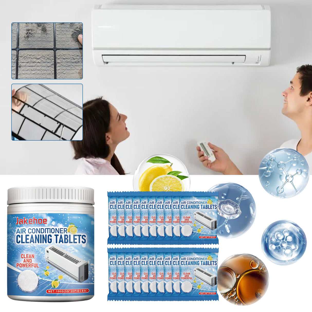 Air Conditioner Cleaning Tablet, Air Conditioner Cleaning Sheet For Household Air Conditioner - V.I.P Digital Presence