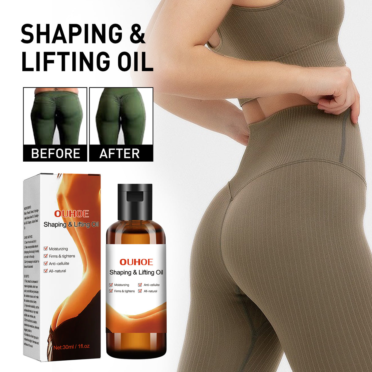 Body Sculpting Oil, Firming Buttocks Skin Body Care For Buttocks Accentuating Curves Lifting Oil - V.I.P Digital Presence