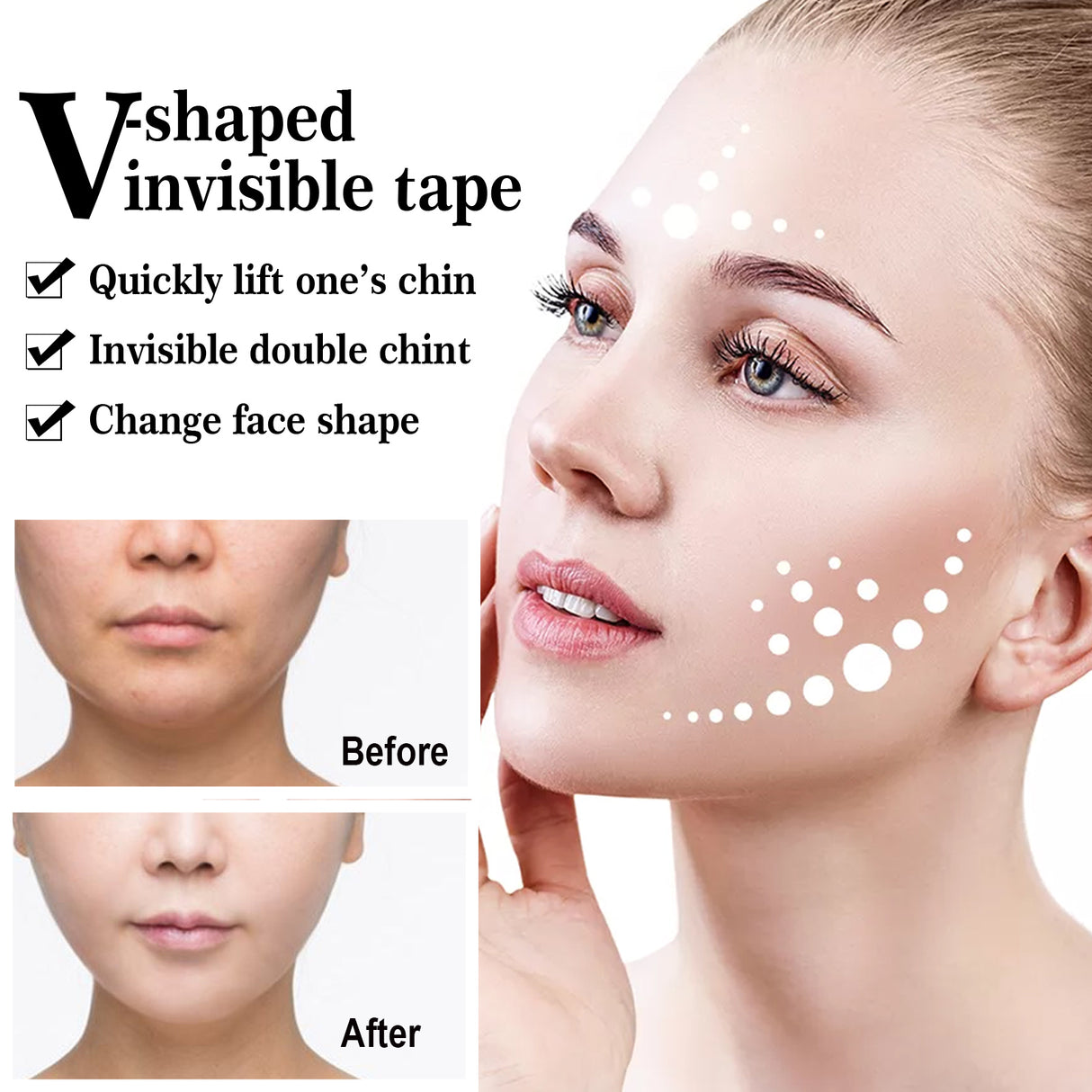 Facial Lifting Patch, Lift Face Double Chin V Face Melon Seed Face Invisible Lifting Patch - V.I.P Digital Presence