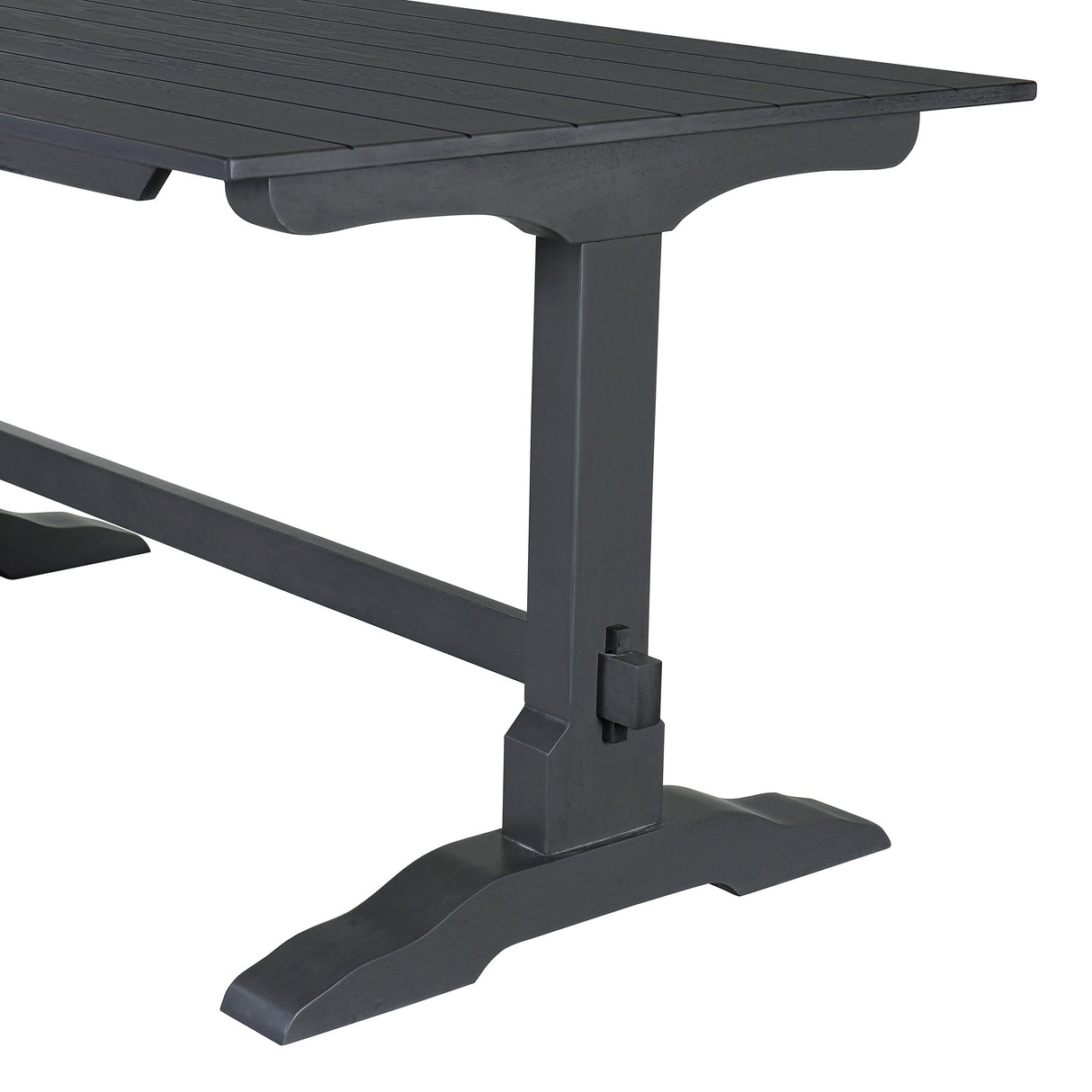 TREXM 3-piece retro cutlery set, rectangular stand table, and 2 wooden stools for 4 people (gray) - V.I.P Digital Presence