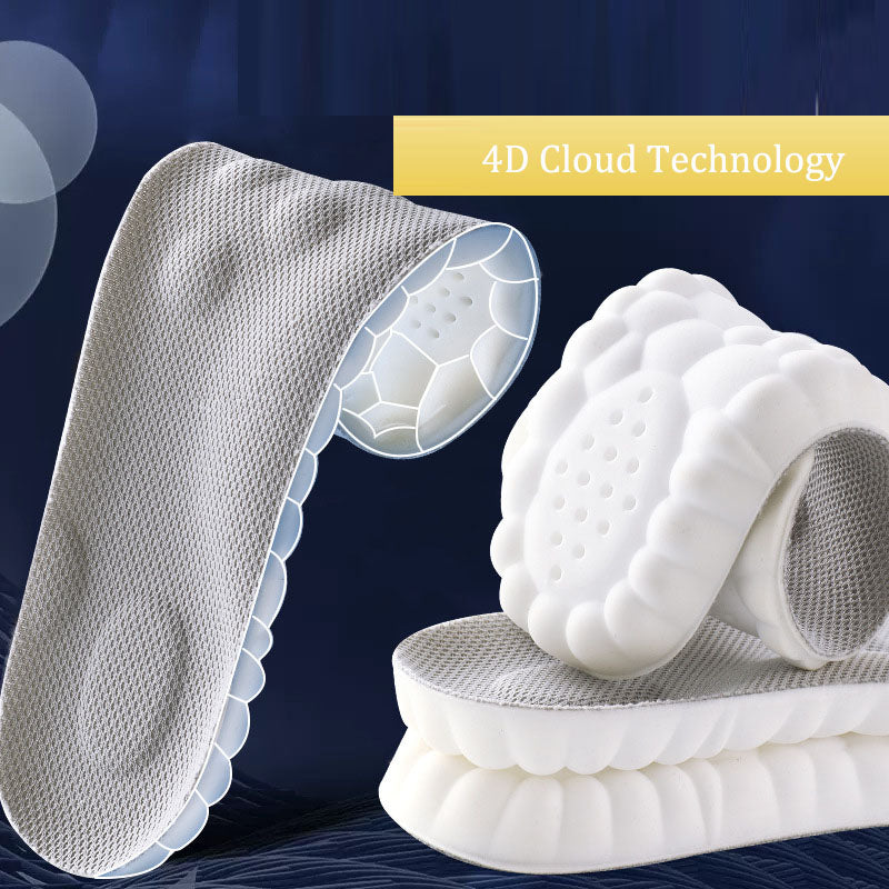4D massage sports insole with a feeling of stepping on feces, PU fully padded air cloud insole - V.I.P Digital Presence